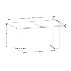 Garnero Arredamenti Tavoli Da Pranzo|Tavoli Allungabili-Tavolo allungabile moderno 160/240cm rovere Erevan
