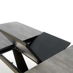 Garnero Arredamenti Tavoli Da Pranzo|Tavoli Allungabili-Tavolo allungabile moderno 180/230cm grigio scuro nero Zara