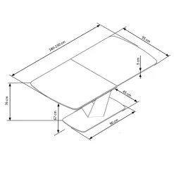 Garnero Arredamenti Tavoli Da Pranzo|Tavoli Allungabili-Tavolo allungabile moderno 180/230cm grigio scuro nero Zara