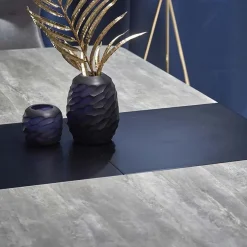 Garnero Arredamenti Tavoli Da Pranzo|Tavoli Allungabili-Tavolo allungabile moderno 180/230cm grigio scuro nero Zara