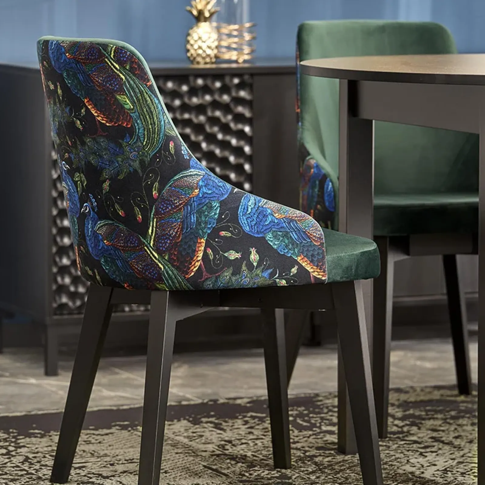 Garnero Arredamenti Tavoli Rotondi|Tavoli Da Pranzo-Tavolo allungabile rotondo 102/142cm moderno nero Caienna