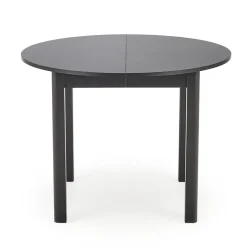Garnero Arredamenti Tavoli Rotondi|Tavoli Da Pranzo-Tavolo allungabile rotondo 102/142cm moderno nero Caienna