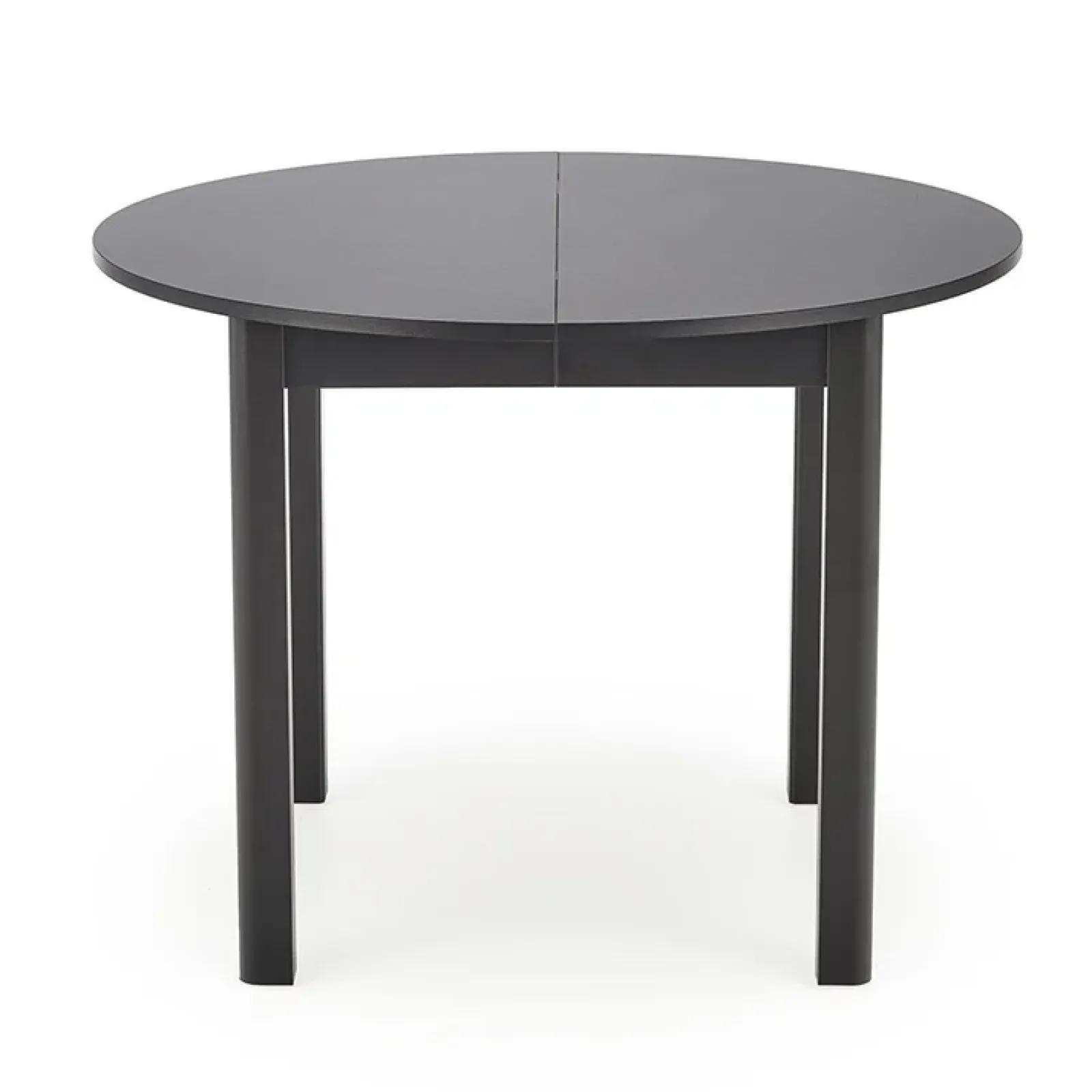 Garnero Arredamenti Tavoli Rotondi|Tavoli Da Pranzo-Tavolo allungabile rotondo 102/142cm moderno nero Caienna