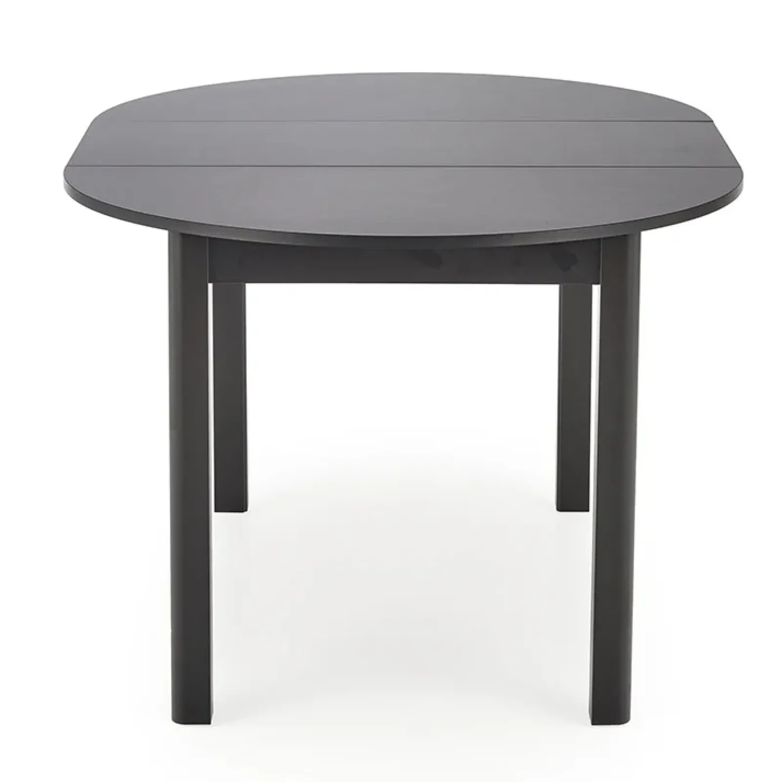 Garnero Arredamenti Tavoli Rotondi|Tavoli Da Pranzo-Tavolo allungabile rotondo 102/142cm moderno nero Caienna