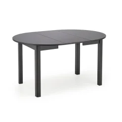 Garnero Arredamenti Tavoli Rotondi|Tavoli Da Pranzo-Tavolo allungabile rotondo 102/142cm moderno nero Caienna