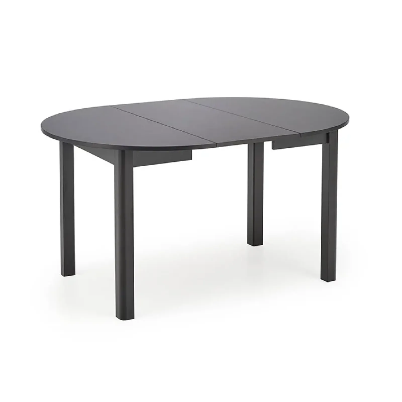 Garnero Arredamenti Tavoli Rotondi|Tavoli Da Pranzo-Tavolo allungabile rotondo 102/142cm moderno nero Caienna