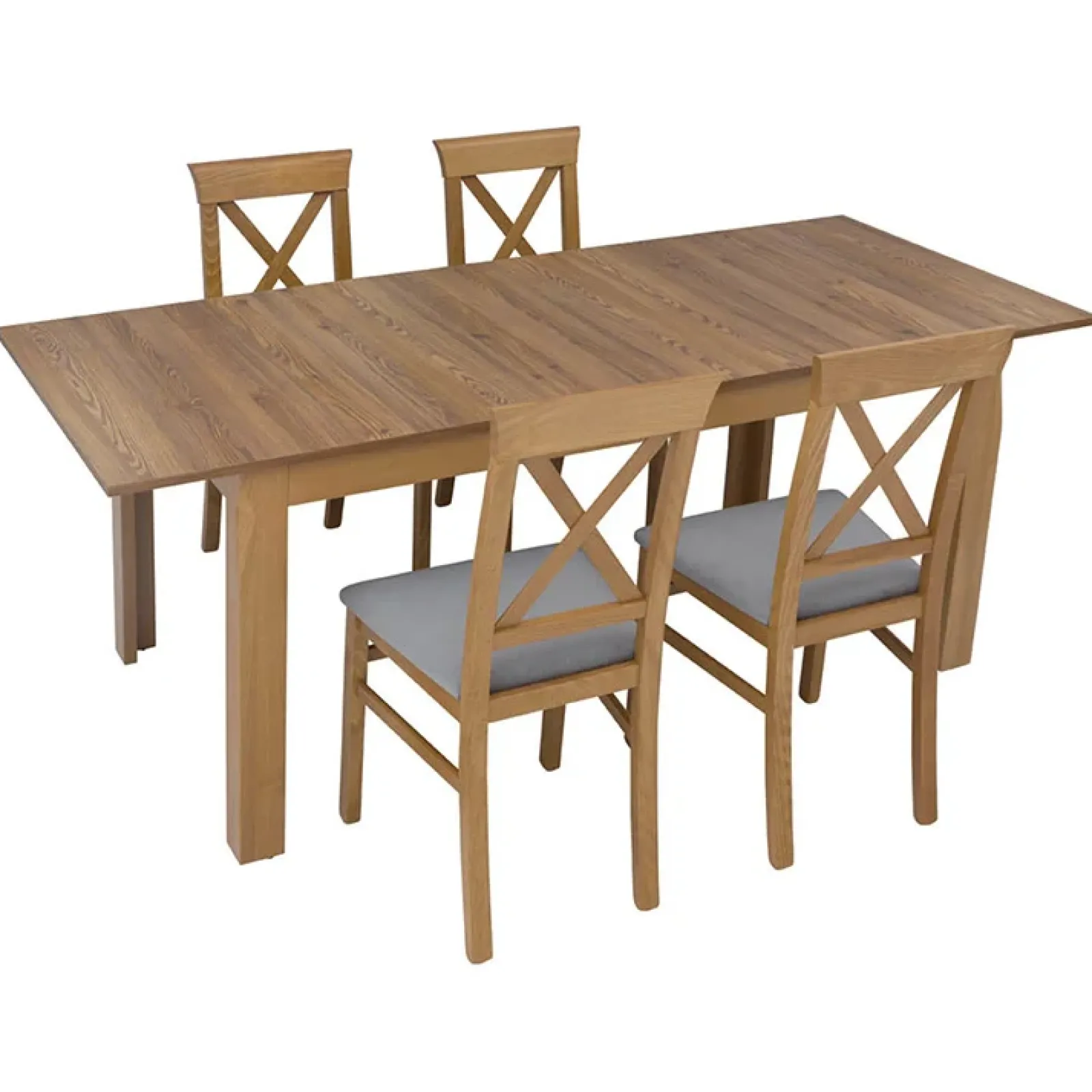 Garnero Arredamenti Tavoli In Legno|Tavoli Da Pranzo-Tavolo allungabile 160/200x76cm rovere scuro Lucca