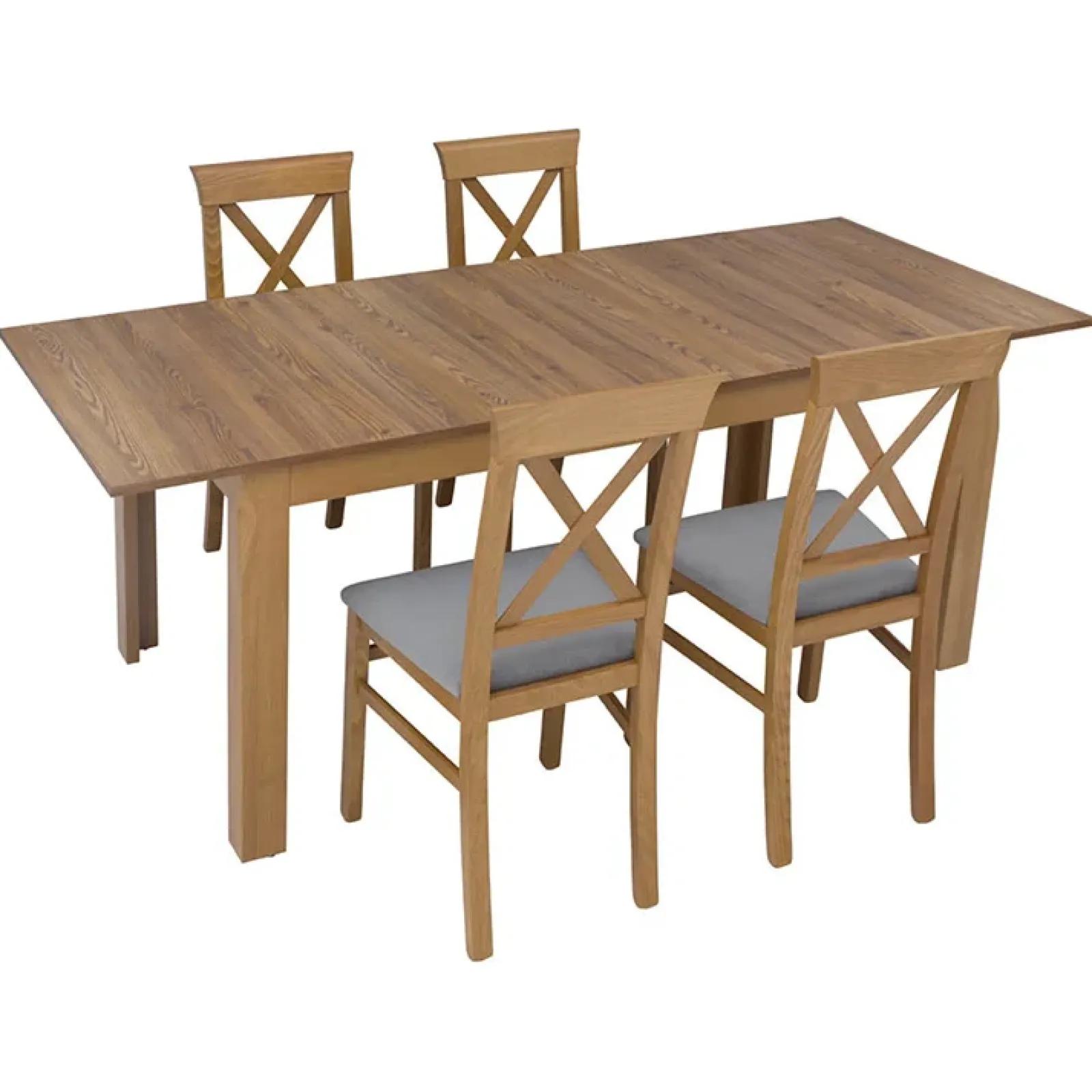 Garnero Arredamenti Tavoli In Legno|Tavoli Da Pranzo-Tavolo allungabile 160/200x76cm rovere scuro Lucca