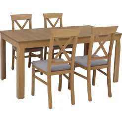 Garnero Arredamenti Tavoli In Legno|Tavoli Da Pranzo-Tavolo allungabile 160/200x76cm rovere scuro Lucca