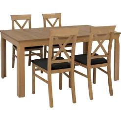 Garnero Arredamenti Tavoli In Legno|Tavoli Da Pranzo-Tavolo allungabile 160/200x76cm rovere scuro Lucca