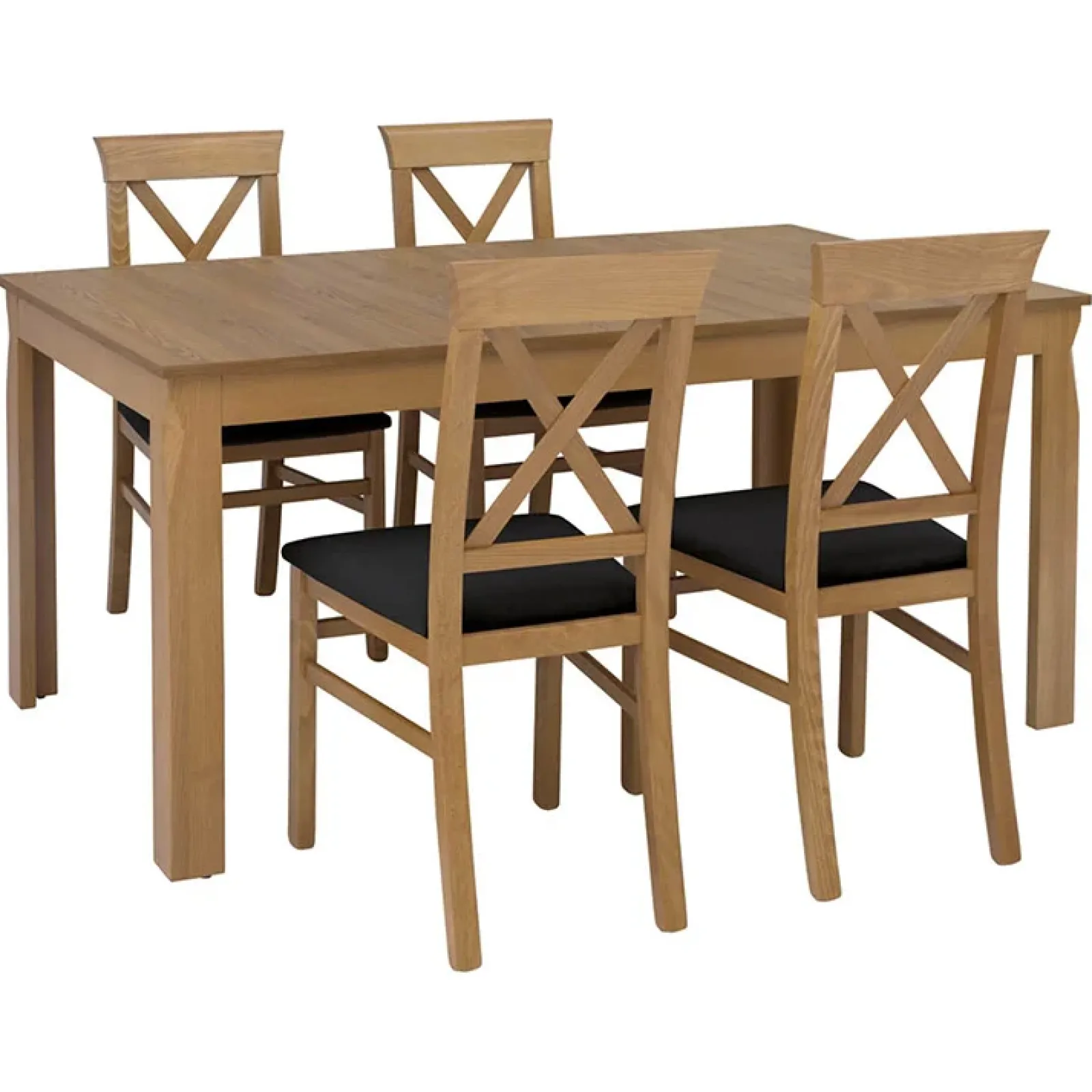 Garnero Arredamenti Tavoli In Legno|Tavoli Da Pranzo-Tavolo allungabile 160/200x76cm rovere scuro Lucca