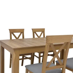 Garnero Arredamenti Tavoli In Legno|Tavoli Da Pranzo-Tavolo allungabile 160/200x76cm rovere scuro Lucca