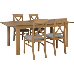 Garnero Arredamenti Tavoli In Legno|Tavoli Da Pranzo-Tavolo allungabile 160/200x76cm rovere scuro Lucca