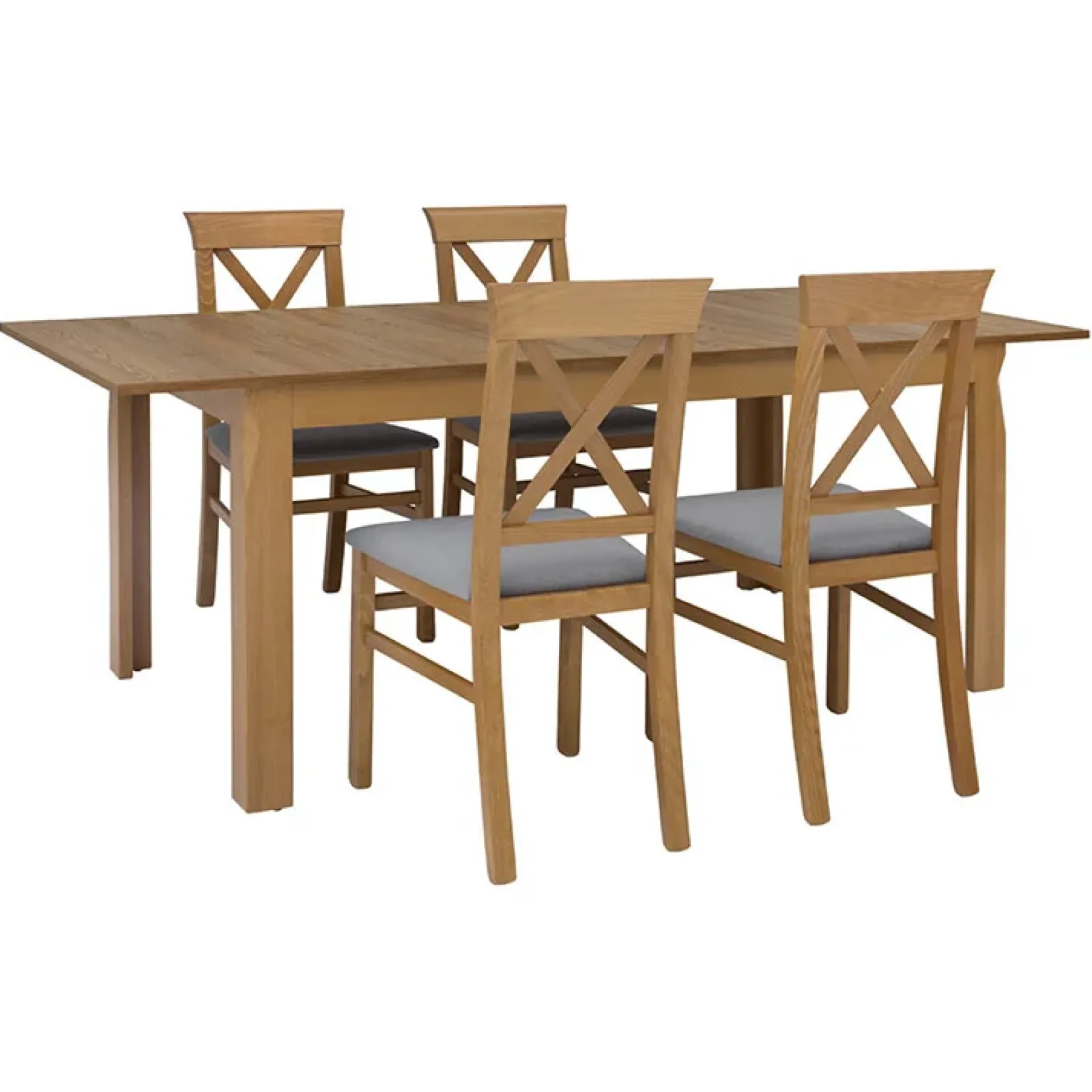 Garnero Arredamenti Tavoli In Legno|Tavoli Da Pranzo-Tavolo allungabile 160/200x76cm rovere scuro Lucca