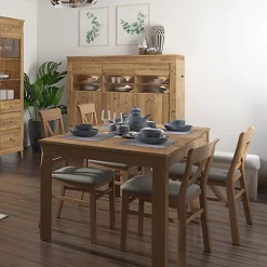 Garnero Arredamenti Tavoli In Legno|Tavoli Da Pranzo-Tavolo allungabile 160/200x76cm rovere scuro Lucca