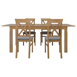 Garnero Arredamenti Tavoli In Legno|Tavoli Da Pranzo-Tavolo allungabile 160/200x76cm rovere scuro Lucca