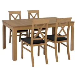 Garnero Arredamenti Tavoli In Legno|Tavoli Da Pranzo-Tavolo allungabile 160/200x76cm rovere scuro Lucca