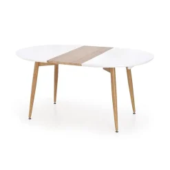 Garnero Arredamenti Tavoli Da Pranzo|Tavoli Allungabili-Tavolo 160/200cm allungabile bianco opaco rovere Giove Gihome®