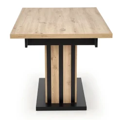 Garnero Arredamenti Tavoli In Legno|Tavoli Da Pranzo-Tavolo 130/180cm allungabile da pranzo rovere chiaro nero Harbin