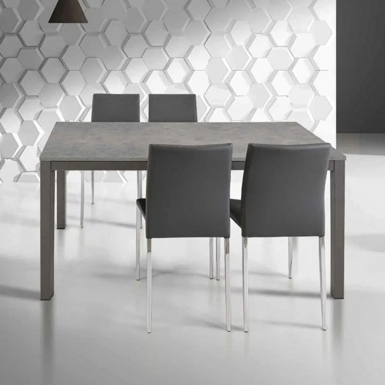 Garnero Arredamenti Tavoli Da Pranzo|Tavoli Allungabili-Tavolo 120/170cm allungabile moderno Mark Gihome® Grigio