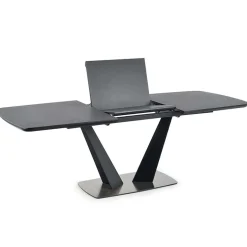 Garnero Arredamenti Tavoli Da Pranzo|Tavoli Allungabili-Tavolo 160/220cm allungabile moderno grigio scuro nero Sienna