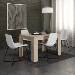 Garnero Arredamenti Tavoli Da Pranzo|Tavoli Allungabili-Tavolo 120/160cm allungabile moderno legno chiaro Atena Rovere