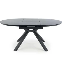 Garnero Arredamenti Tavoli Da Pranzo|Tavoli Allungabili-Tavolo 130/180cm allungabile moderno marmo nero Aspen