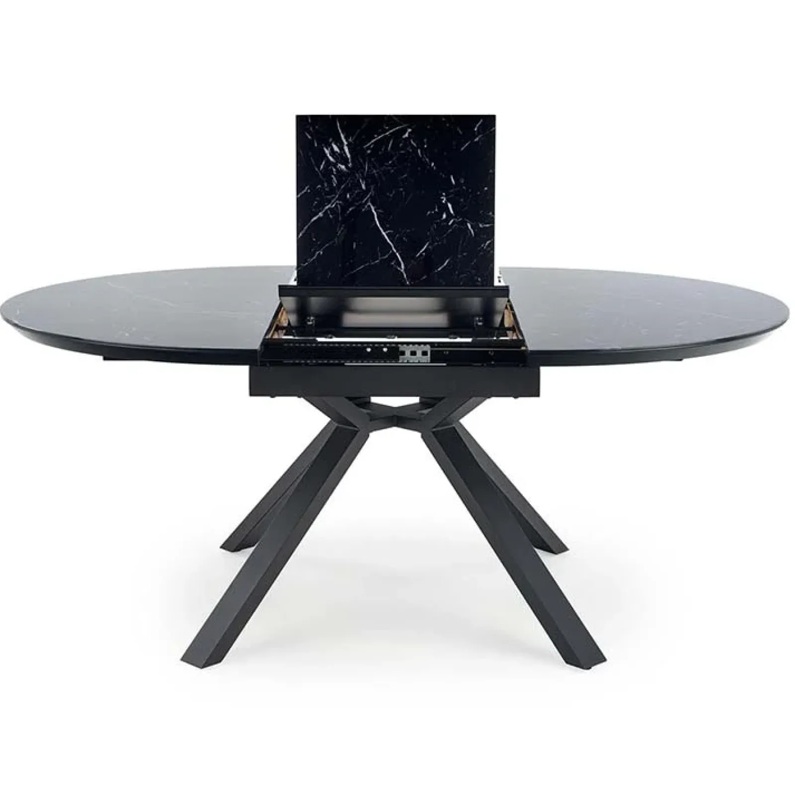 Garnero Arredamenti Tavoli Da Pranzo|Tavoli Allungabili-Tavolo 130/180cm allungabile moderno marmo nero Aspen