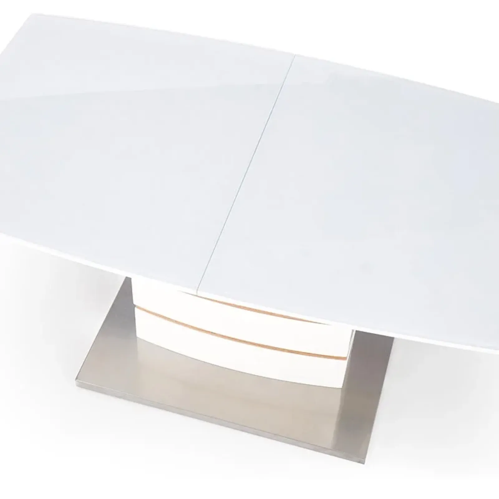 Garnero Arredamenti Tavoli In Vetro|Tavoli Da Pranzo-Tavolo 140/180cm allungabile moderno bianco lucido quercia Driade