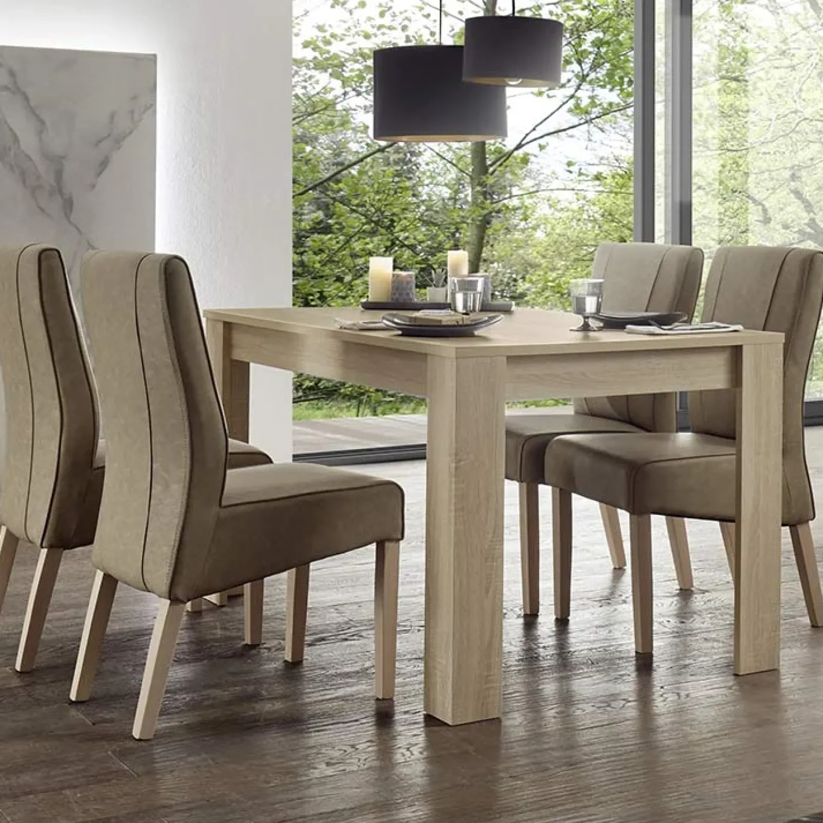 Garnero Arredamenti Tavoli Da Pranzo|Tavoli Allungabili-Tavolo 137/185cm allungabile moderno samoa Olimpo Obsession Rovere