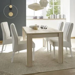 Garnero Arredamenti Tavoli Da Pranzo|Tavoli Allungabili-Tavolo 137/185cm allungabile moderno samoa Olimpo Obsession Rovere