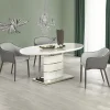 Garnero Arredamenti Tavoli Da Pranzo|Tavoli Allungabili-Tavolo 140/180cm allungabile moderna bianco lucido Tamarindo