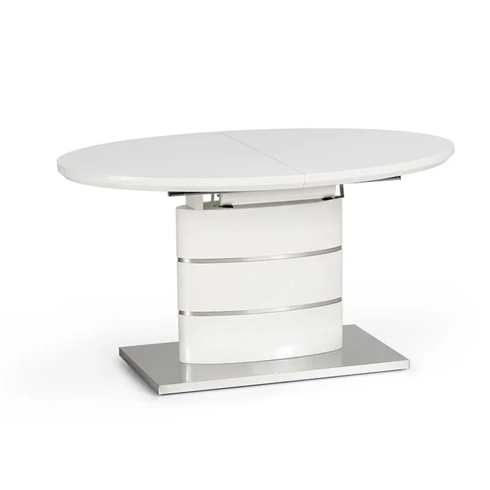 Garnero Arredamenti Tavoli Da Pranzo|Tavoli Allungabili-Tavolo 140/180cm allungabile moderna bianco lucido Tamarindo