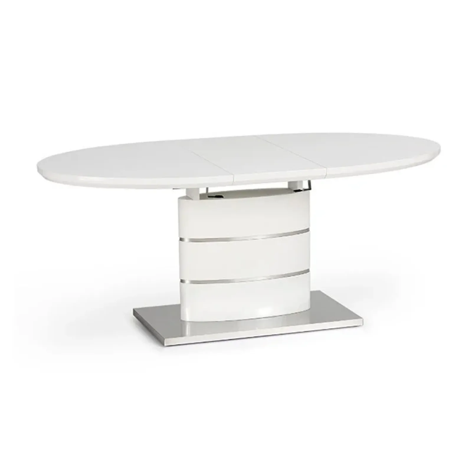 Garnero Arredamenti Tavoli Da Pranzo|Tavoli Allungabili-Tavolo 140/180cm allungabile moderna bianco lucido Tamarindo