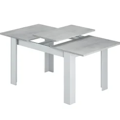 Garnero Arredamenti Tavoli Da Pranzo|Tavoli Allungabili-Tavolo 140/190cm allungabile moderno bianco opaco cemento Zander