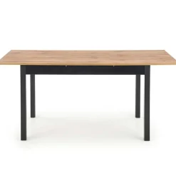 Garnero Arredamenti Tavoli Da Pranzo|Tavoli Allungabili-Tavolo 124/168cm allungabile moderno rovere wotan nero Sabo