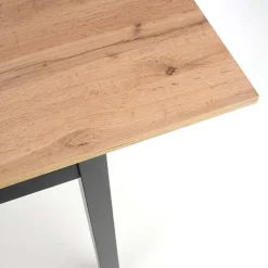 Garnero Arredamenti Tavoli Da Pranzo|Tavoli Allungabili-Tavolo 124/168cm allungabile moderno rovere wotan nero Sabo