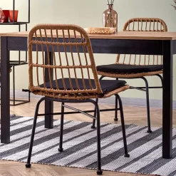 Garnero Arredamenti Tavoli Da Pranzo|Tavoli Allungabili-Tavolo 124/168cm allungabile moderno rovere wotan nero Sabo