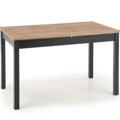 Garnero Arredamenti Tavoli Da Pranzo|Tavoli Allungabili-Tavolo 124/168cm allungabile moderno rovere wotan nero Sabo