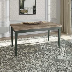 Garnero Arredamenti Tavoli In Legno|Tavoli Da Pranzo-Tavolo 160/200/240cm allungabile moderno scuro quercia Texel Verde