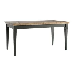 Garnero Arredamenti Tavoli In Legno|Tavoli Da Pranzo-Tavolo 160/200/240cm allungabile moderno scuro quercia Texel Verde