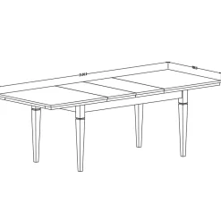 Garnero Arredamenti Tavoli In Legno|Tavoli Da Pranzo-Tavolo 160/200/240cm allungabile moderno scuro quercia Texel Verde