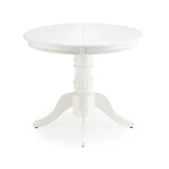 Garnero Arredamenti Tavoli In Legno|Tavoli Da Pranzo-Tavolo 90/124cm allungabile rotondo moderno bianco Circle Bianco Opaco