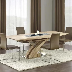 Garnero Arredamenti Tavoli In Legno|Tavoli Da Pranzo-Tavolo 160/220cm allungabile rovere sonoma Iride Gihome® Rovere - Grigio