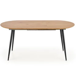 Garnero Arredamenti Tavoli In Legno|Tavoli Da Pranzo-Tavolo 120/160cm allungabile rovere naturale nero Oreon