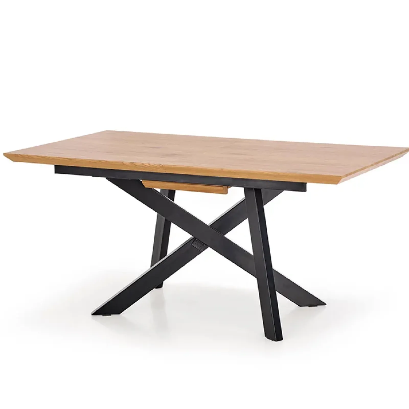 Garnero Arredamenti Tavoli In Legno|Tavoli Da Pranzo-Tavolo 160/200cm allungabile rovere acciaio nero Papavero Gihome®