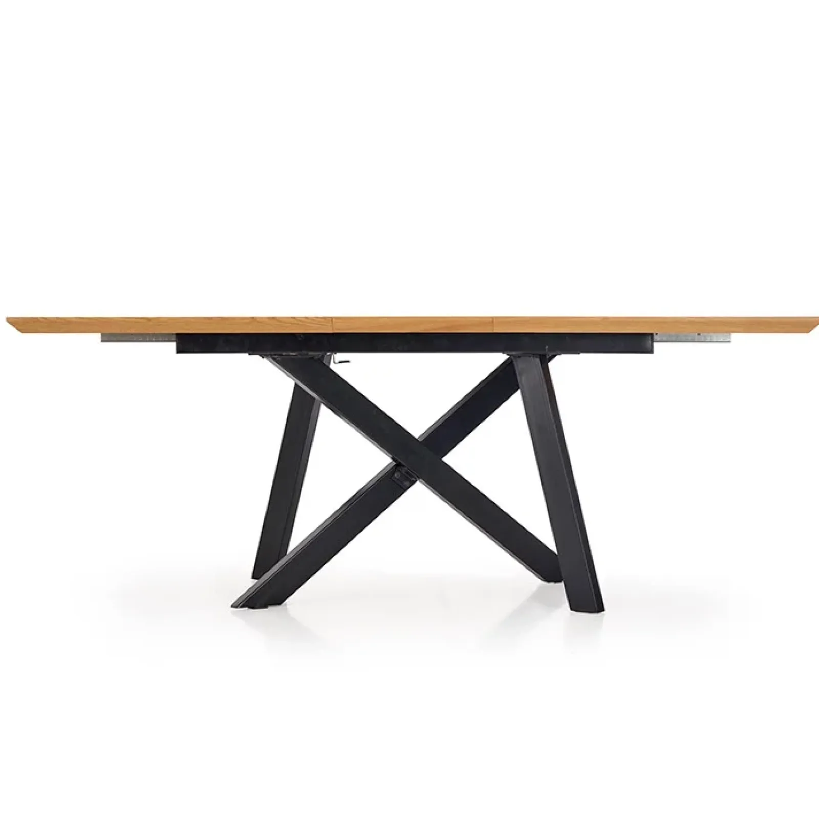 Garnero Arredamenti Tavoli In Legno|Tavoli Da Pranzo-Tavolo 160/200cm allungabile rovere acciaio nero Papavero Gihome®