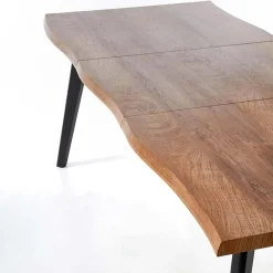 Garnero Arredamenti Tavoli In Legno|Tavoli Da Pranzo-Tavolo 150/210cm allungabile rovere naturale nero Locarno