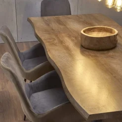 Garnero Arredamenti Tavoli In Legno|Tavoli Da Pranzo-Tavolo 150/210cm allungabile rovere naturale nero Locarno