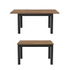 Garnero Arredamenti Tavoli In Legno|Tavoli Da Pranzo-Tavolo 130/175cm allungabile soggiorno quercia nero opaco Nebraska